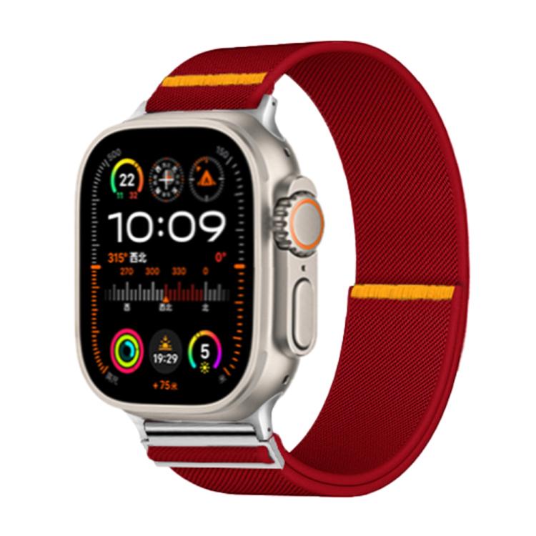For Apple Watch 42mm / 41mm / 40mm / 38mm Adjustable Single Loop Elastic Nylon Watch Band