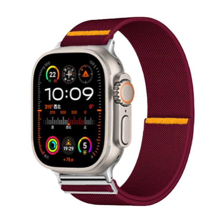 For Apple Watch 42mm / 41mm / 40mm / 38mm Adjustable Single Loop Elastic Nylon Watch Band