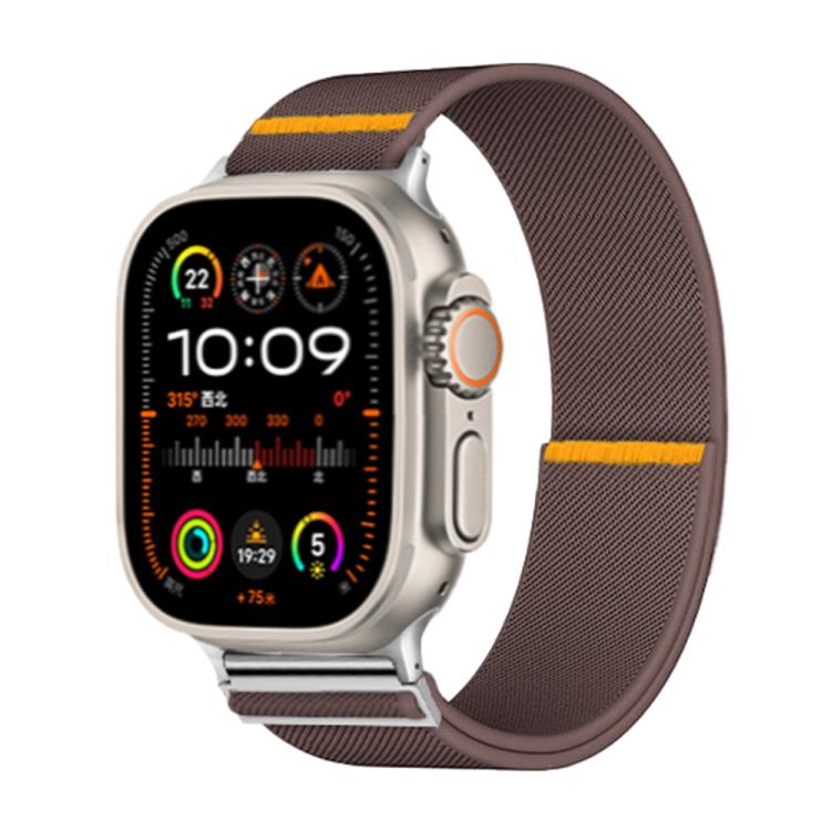 For Apple Watch 42mm / 41mm / 40mm / 38mm Adjustable Single Loop Elastic Nylon Watch Band