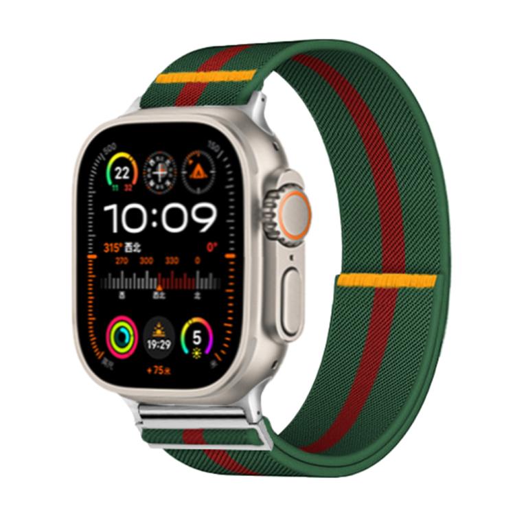 For Apple Watch 42mm / 41mm / 40mm / 38mm Adjustable Single Loop Elastic Nylon Watch Band