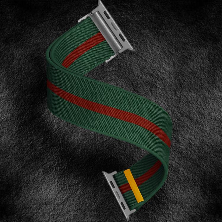For Apple Watch 42mm / 41mm / 40mm / 38mm Adjustable Single Loop Elastic Nylon Watch Band