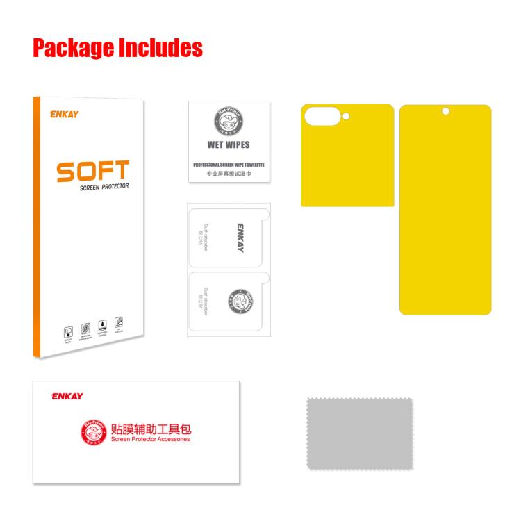 For Samsung Galaxy Z Flip6 ENKAY Hat-Prince Front Back Full Glue Coverage No Crease Elastic Soft Film