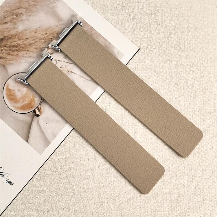 For Samsung Galaxy Watch Ultra 47mm / Ultra 2025 Lychee Texture Soft Magnetic Silicone Watch Band
