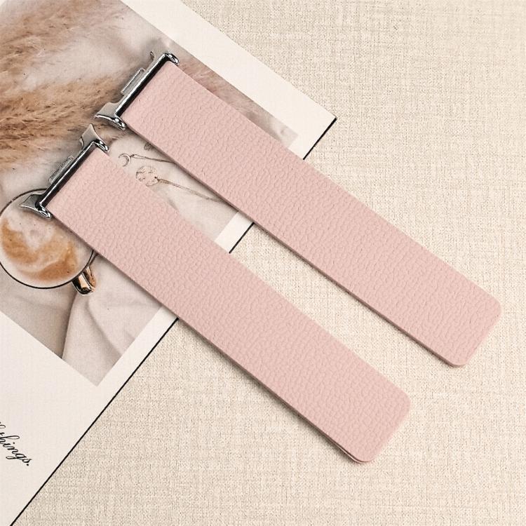 For Samsung Galaxy Watch Ultra 47mm / Ultra 2025 Lychee Texture Soft Magnetic Silicone Watch Band