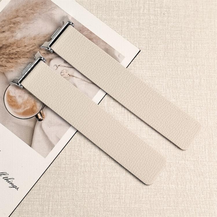 For Samsung Galaxy Watch Ultra 47mm / Ultra 2025 Lychee Texture Soft Magnetic Silicone Watch Band
