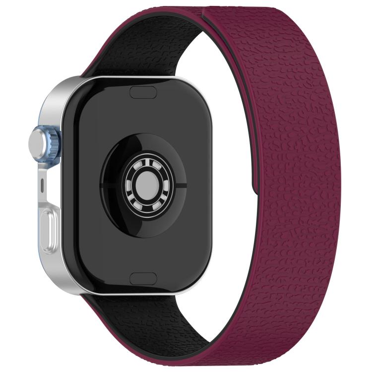 For Huawei Watch Fit4 / Fit4 Pro / Fit3 Lychee Texture Soft Magnetic Silicone Watch Band