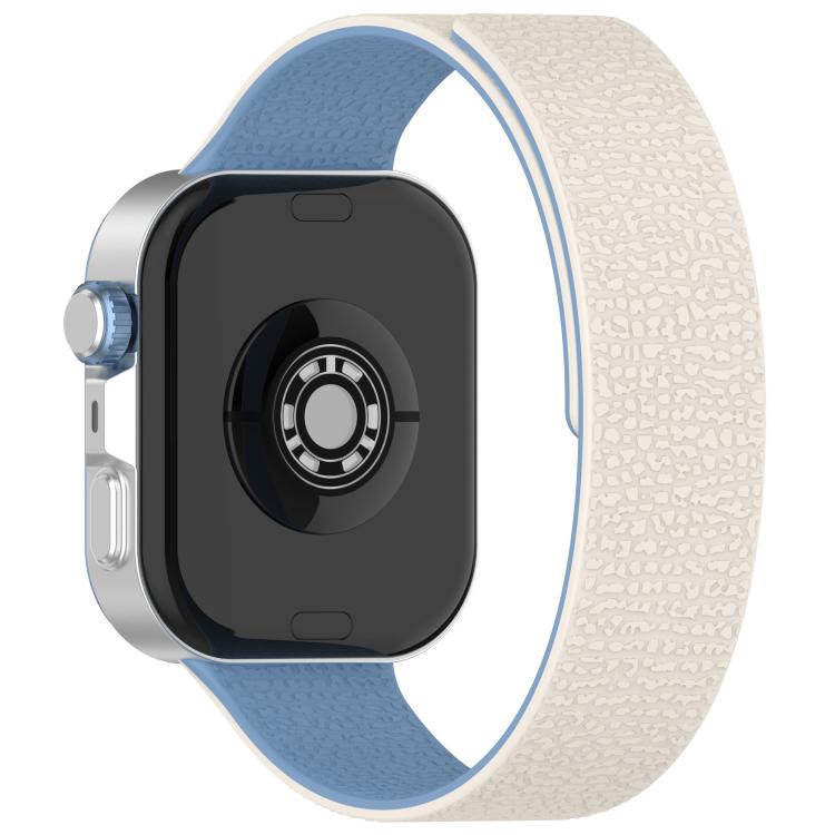 For Huawei Watch Fit4 / Fit4 Pro / Fit3 Lychee Texture Soft Magnetic Silicone Watch Band