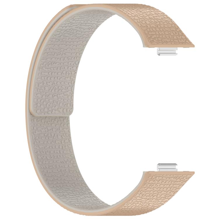 For Huawei Watch Fit4 / Fit4 Pro / Fit3 Lychee Texture Soft Magnetic Silicone Watch Band