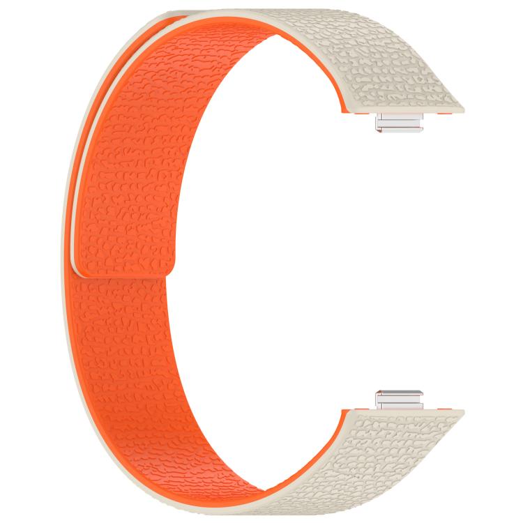 For Huawei Watch Fit4 / Fit4 Pro / Fit3 Lychee Texture Soft Magnetic Silicone Watch Band