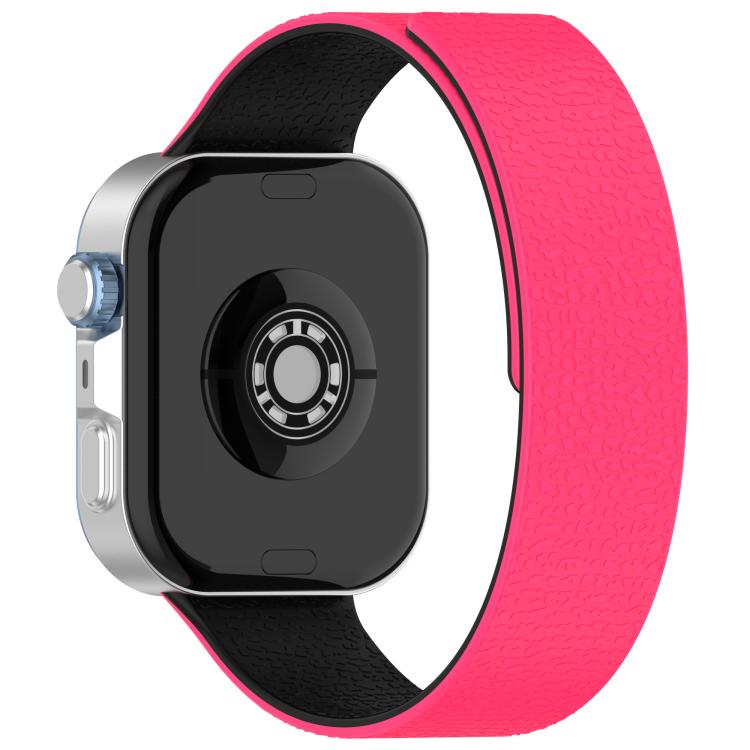 For Huawei Watch Fit4 / Fit4 Pro / Fit3 Lychee Texture Soft Magnetic Silicone Watch Band