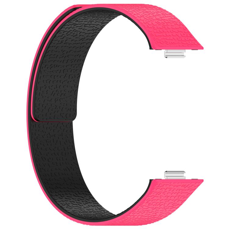For Huawei Watch Fit4 / Fit4 Pro / Fit3 Lychee Texture Soft Magnetic Silicone Watch Band