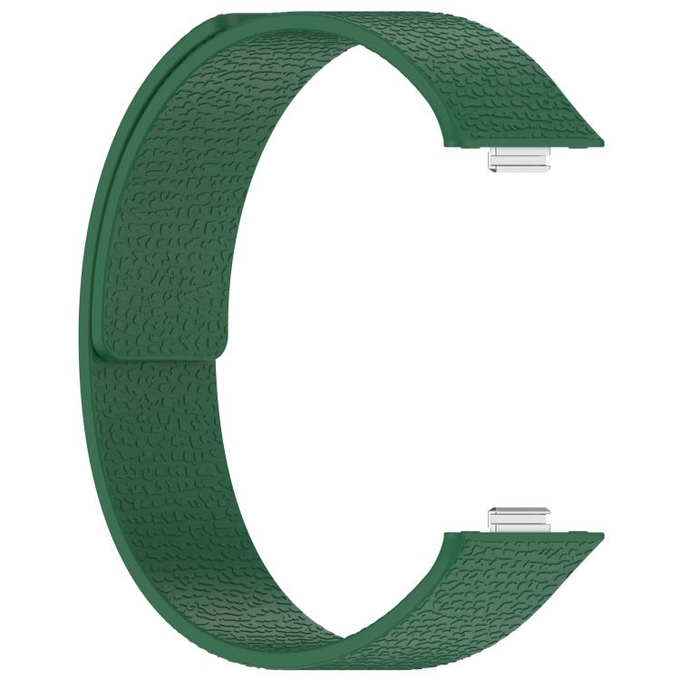 For Huawei Watch Fit4 / Fit4 Pro / Fit3 Lychee Texture Soft Magnetic Silicone Watch Band