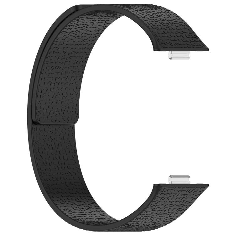 For Huawei Watch Fit4 / Fit4 Pro / Fit3 Lychee Texture Soft Magnetic Silicone Watch Band