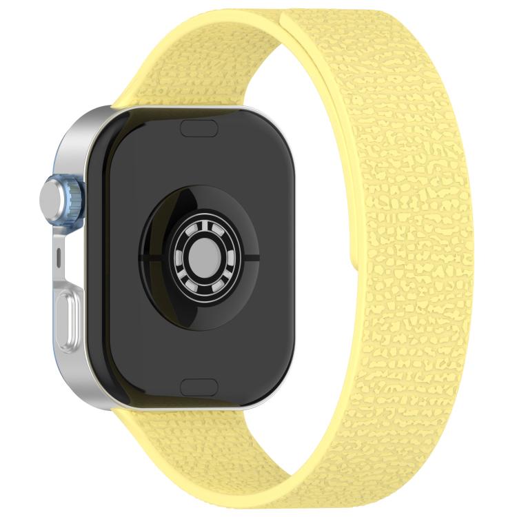 For Huawei Watch Fit4 / Fit4 Pro / Fit3 Lychee Texture Soft Magnetic Silicone Watch Band