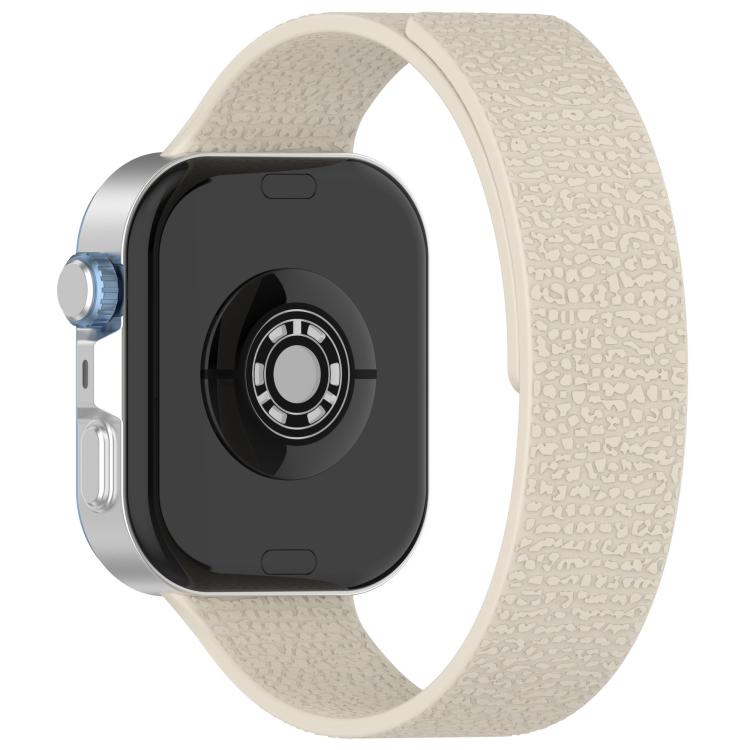 For Huawei Watch Fit4 / Fit4 Pro / Fit3 Lychee Texture Soft Magnetic Silicone Watch Band