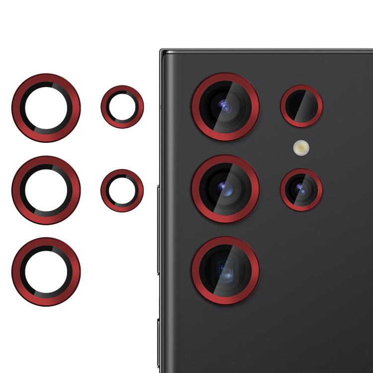 For Samsung Galaxy S22 Ultra 5G Kalebol No Flicker Ultra-Thin Individual Camera Lens Tempered Glass Film