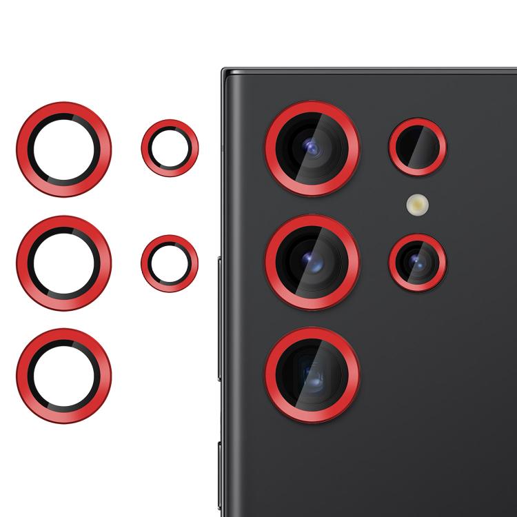 For Samsung Galaxy S22 Ultra 5G Kalebol No Flicker Ultra-Thin Individual Camera Lens Tempered Glass Film