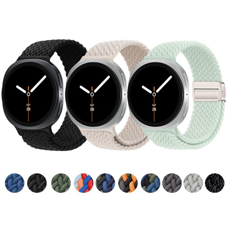 For Samsung Galaxy Watch8 / Watch8 Classic Loop Magnetic Buckle Braided Nylon Watch Band