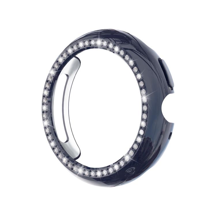 For Google Pixel Watch4 41mm Single Row Diamond Hollow PC Watch Protective Cover