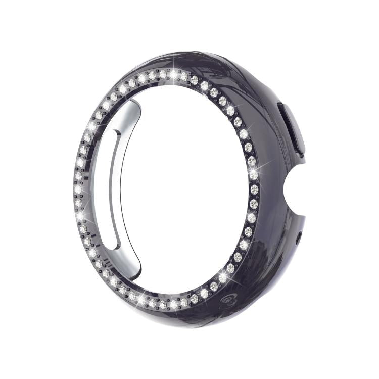 For Google Pixel Watch4 41mm Single Row Diamond Hollow PC Watch Protective Cover