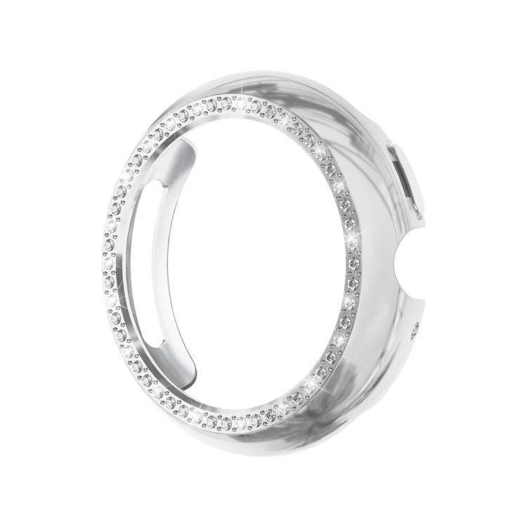 For Google Pixel Watch4 41mm Single Row Diamond Hollow PC Watch Protective Cover