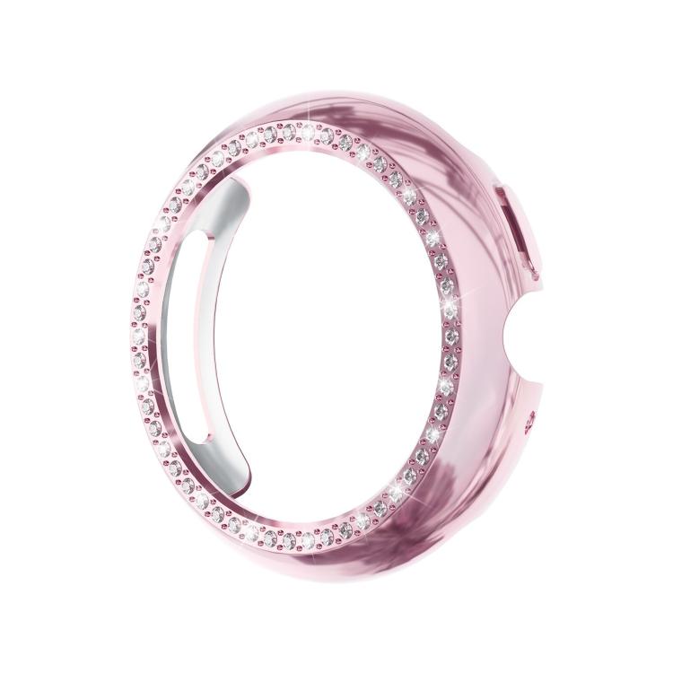 For Google Pixel Watch4 41mm Single Row Diamond Hollow PC Watch Protective Cover