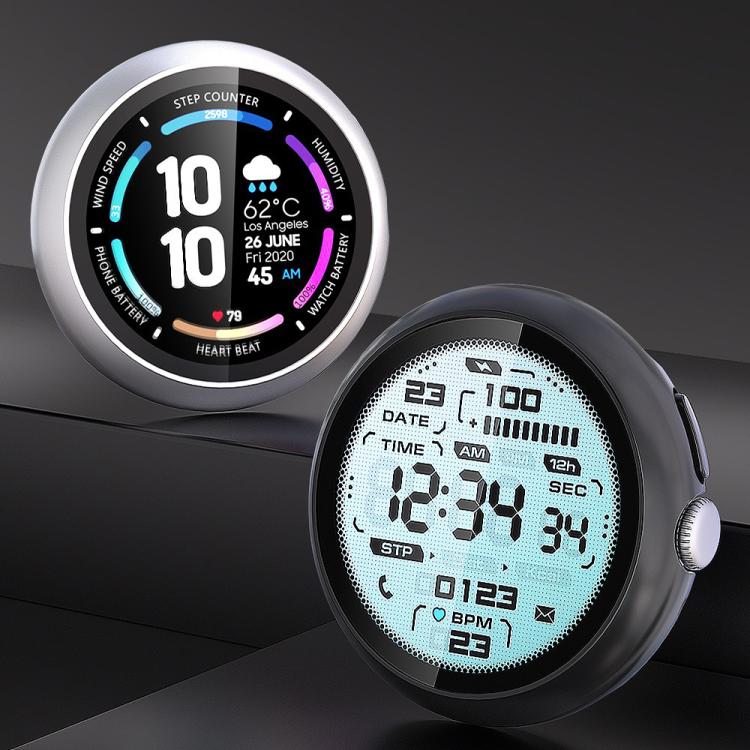 For Google Pixel Watch4 45mm Tempered Film Integrated PC Watch Protective Cover