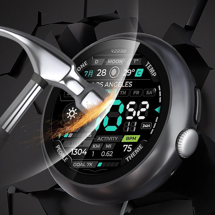 For Google Pixel Watch4 45mm Tempered Film Integrated PC Watch Protective Cover