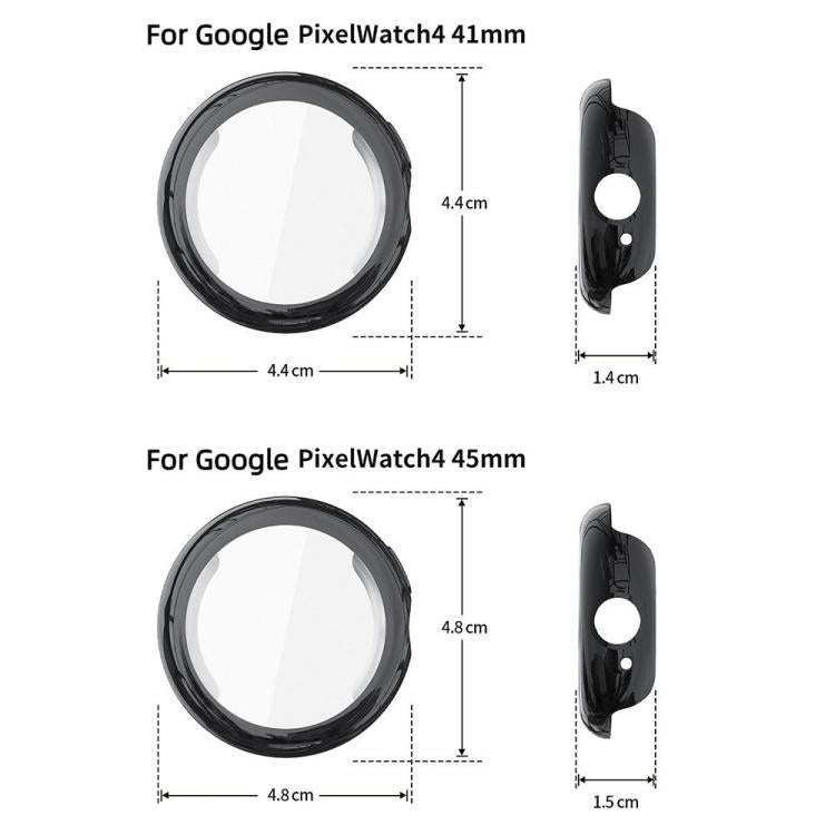 For Google Pixel Watch4 41mm Full Coverage Electroplated TPU Watch Protective Cover