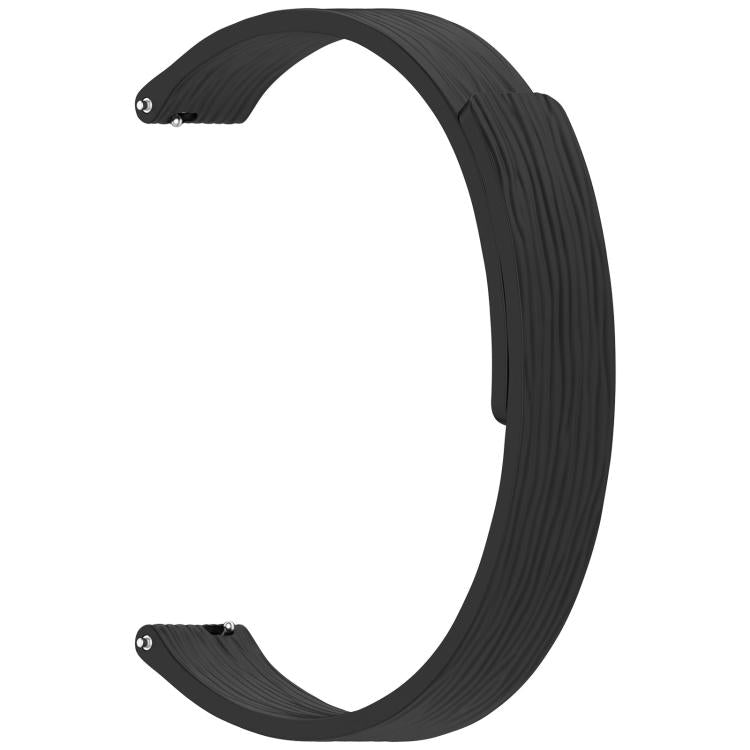 12mm Striped Soft Magnetic Silicone Watch Band