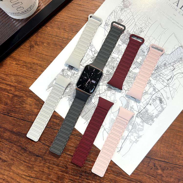 For Xiaomi Band  10 Pro / Redmi Watch 6 / 5 Tri-Beads Magnetic Silicone Watch Band