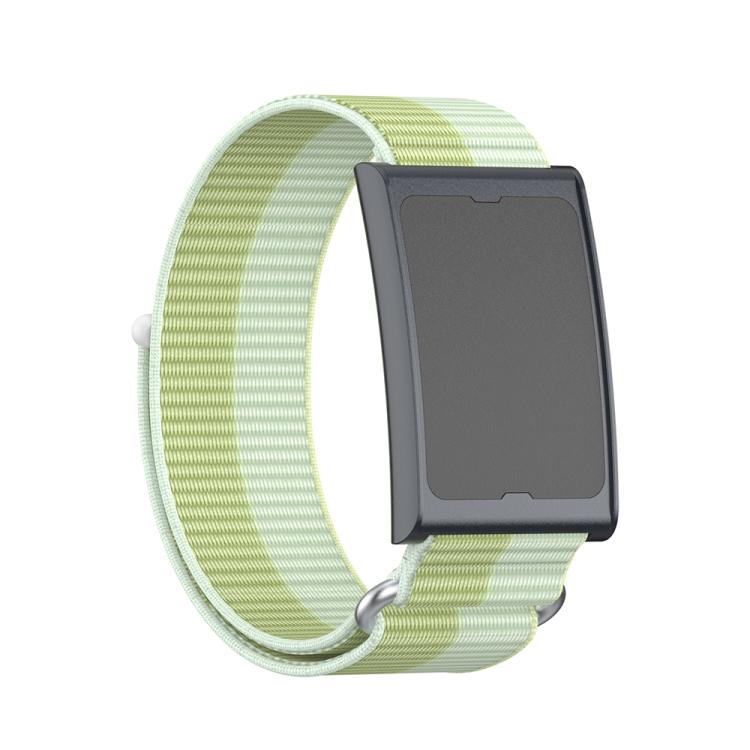 For Amazfit Helio Strap Metal Ring Two Sections Nylon Hook and Loop Fastener Watch Band