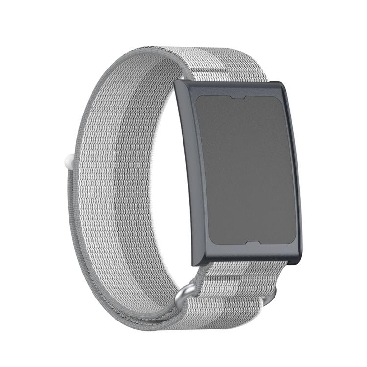 For Amazfit Helio Strap Metal Ring Two Sections Nylon Hook and Loop Fastener Watch Band