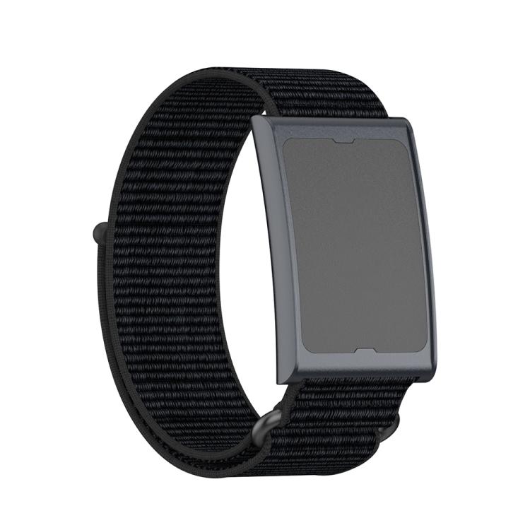 For Amazfit Helio Strap Metal Ring Two Sections Nylon Hook and Loop Fastener Watch Band