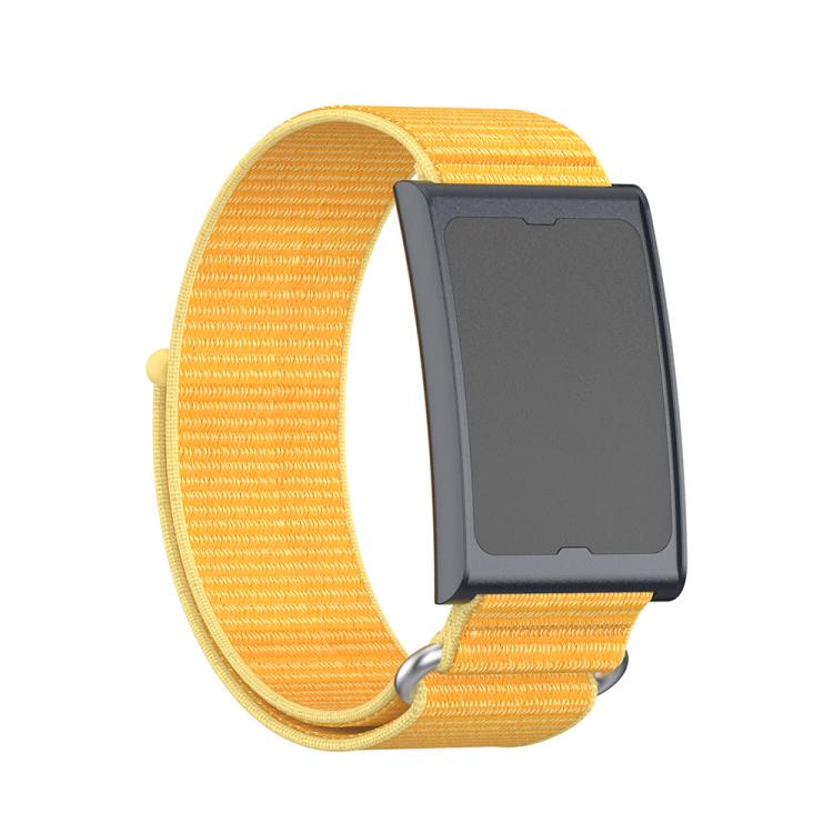 For Amazfit Helio Strap Metal Ring Two Sections Nylon Hook and Loop Fastener Watch Band