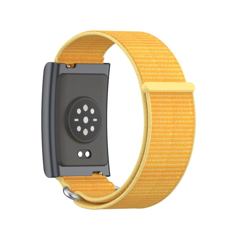 For Amazfit Helio Strap Metal Ring Two Sections Nylon Hook and Loop Fastener Watch Band