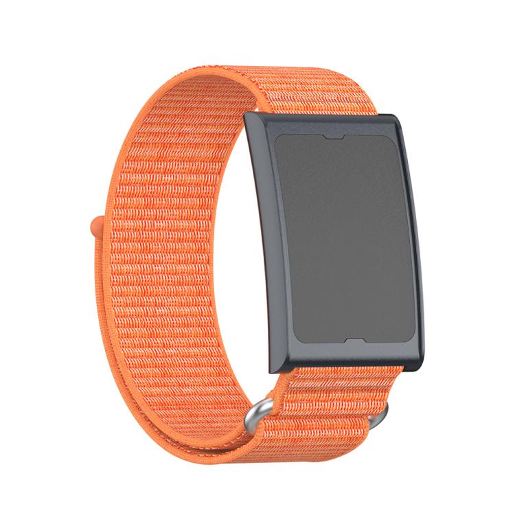 For Amazfit Helio Strap Metal Ring Two Sections Nylon Hook and Loop Fastener Watch Band