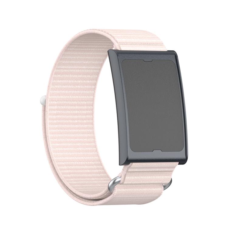 For Amazfit Helio Strap Metal Ring Two Sections Nylon Hook and Loop Fastener Watch Band