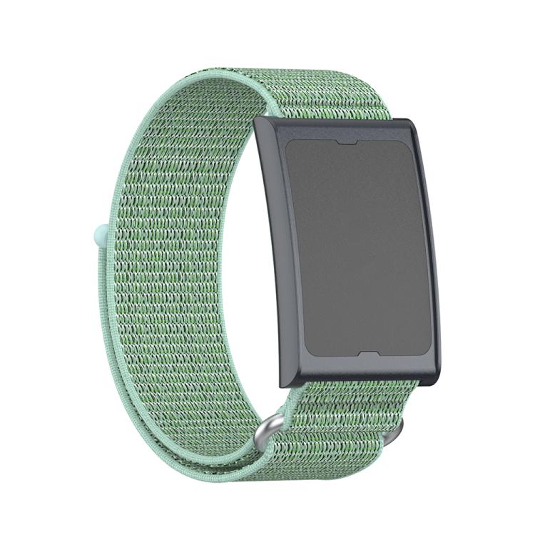 For Amazfit Helio Strap Metal Ring Two Sections Nylon Hook and Loop Fastener Watch Band