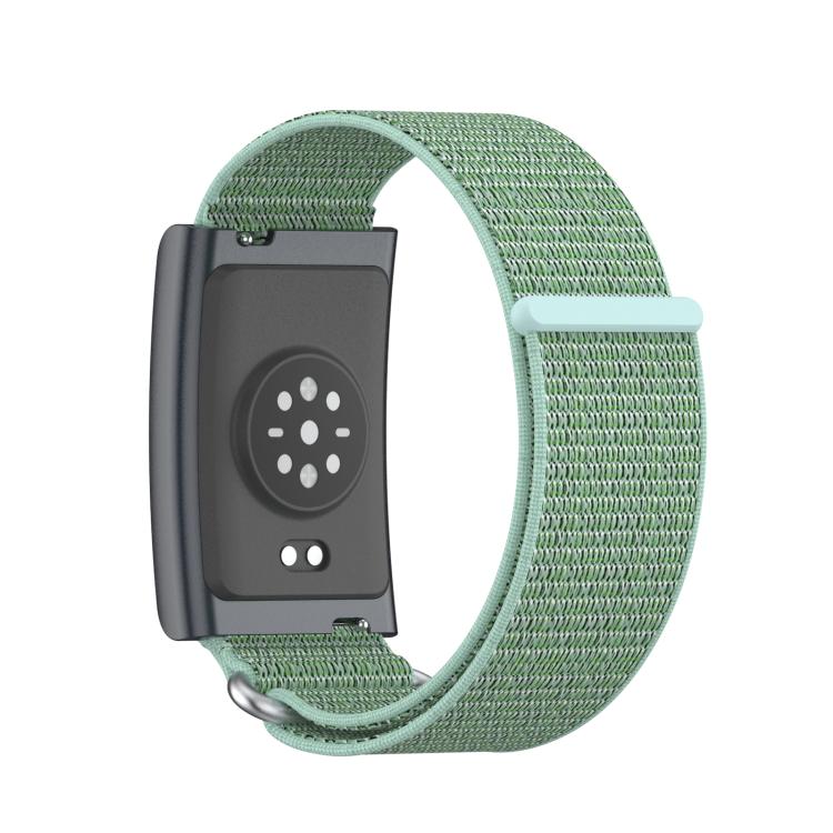 For Amazfit Helio Strap Metal Ring Two Sections Nylon Hook and Loop Fastener Watch Band