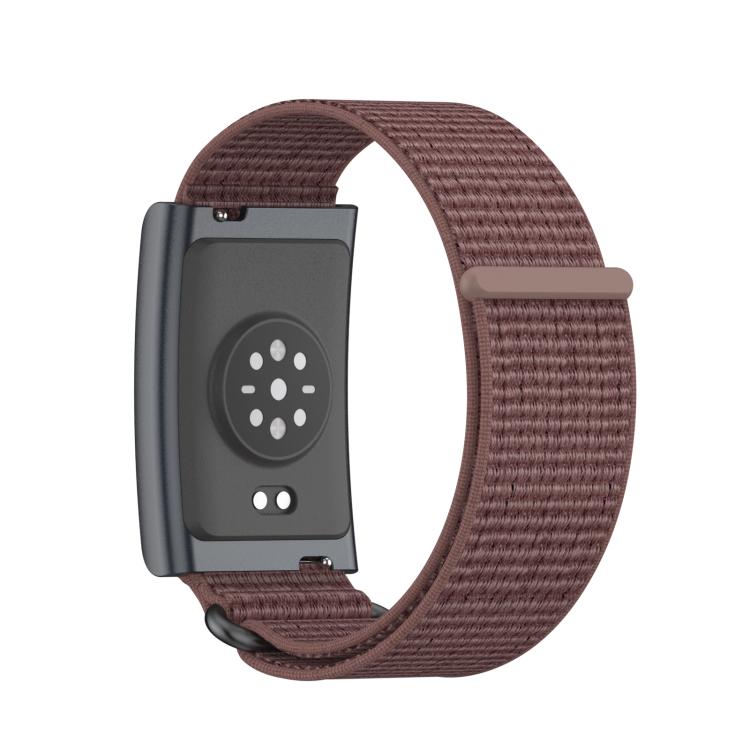 For Amazfit Helio Strap Metal Ring Two Sections Nylon Hook and Loop Fastener Watch Band