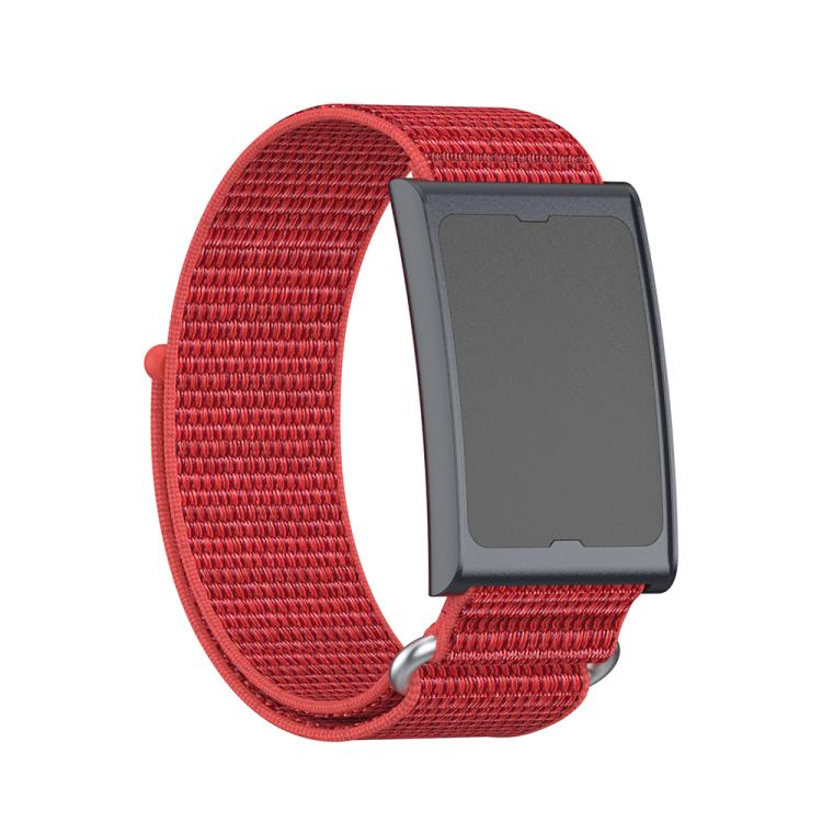 For Amazfit Helio Strap Metal Ring Two Sections Nylon Hook and Loop Fastener Watch Band