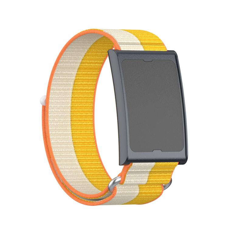 For Amazfit Helio Strap Metal Ring Two Sections Nylon Hook and Loop Fastener Watch Band