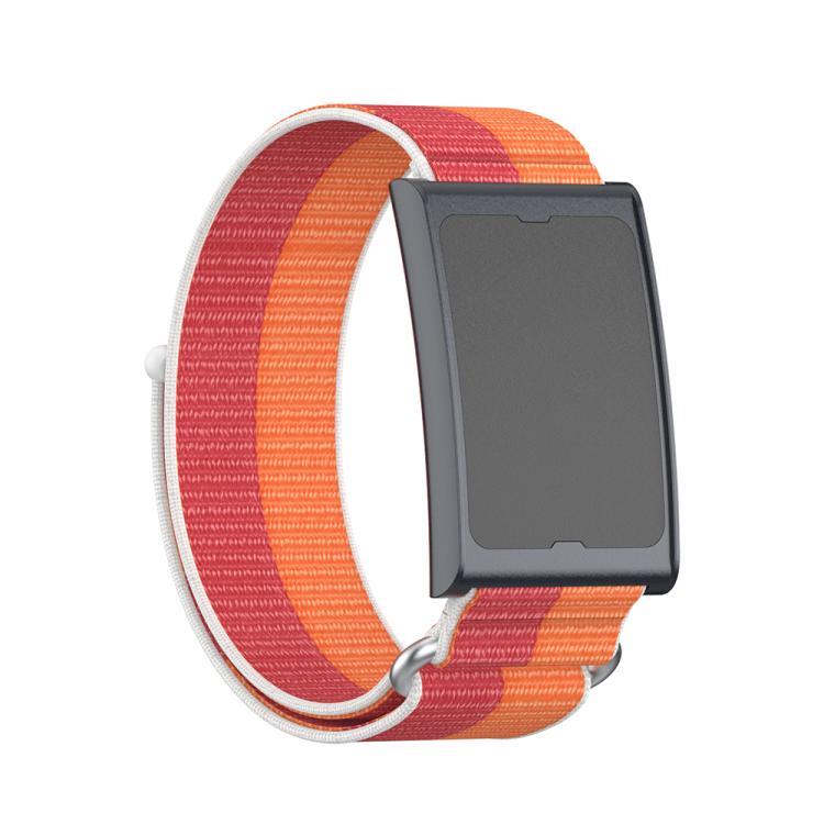 For Amazfit Helio Strap Metal Ring Two Sections Nylon Hook and Loop Fastener Watch Band
