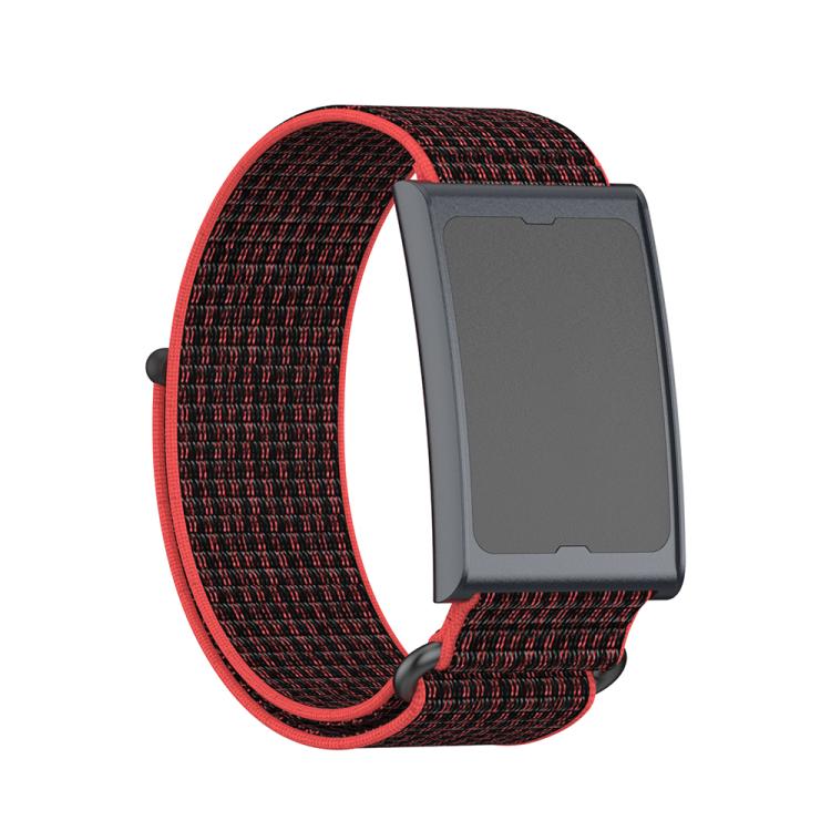 For Amazfit Helio Strap Metal Ring Two Sections Nylon Hook and Loop Fastener Watch Band