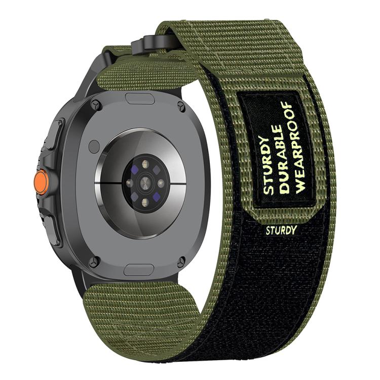 For Samsung Galaxy Watch8 / Watch8 Classic Two Sections Nylon Hook And Loop Fastener Watch Band