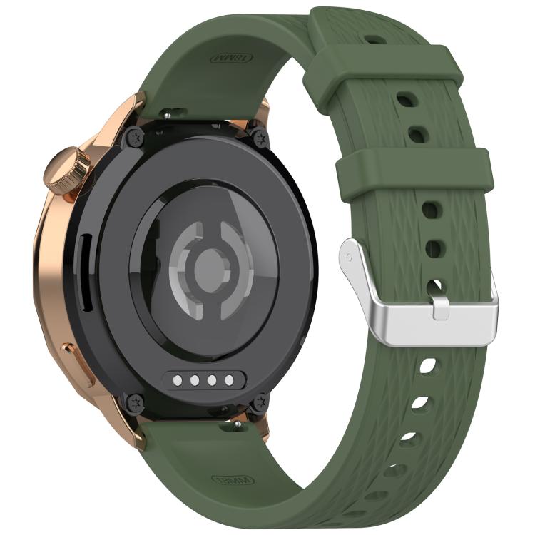 For OnePlus Watch 3 43mm Rhombic Texture Groove Silicone Watch Band