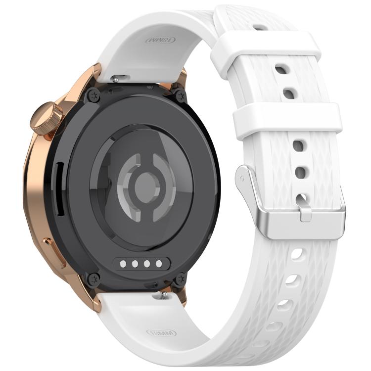For OnePlus Watch 3 43mm Rhombic Texture Groove Silicone Watch Band