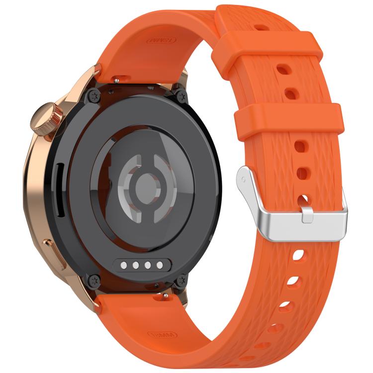 For OnePlus Watch 3 43mm Rhombic Texture Groove Silicone Watch Band