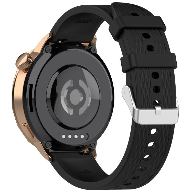 For OnePlus Watch 3 43mm Rhombic Texture Groove Silicone Watch Band